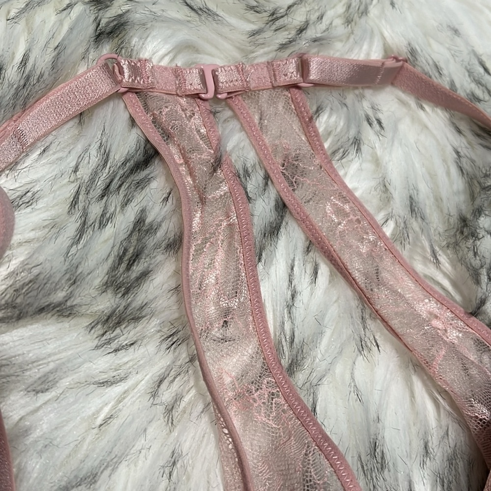 NWT Victoria’s Secret Very Sexy Push Up Racer Back Nude Lace Bra 32B - Picture 8 of 8
